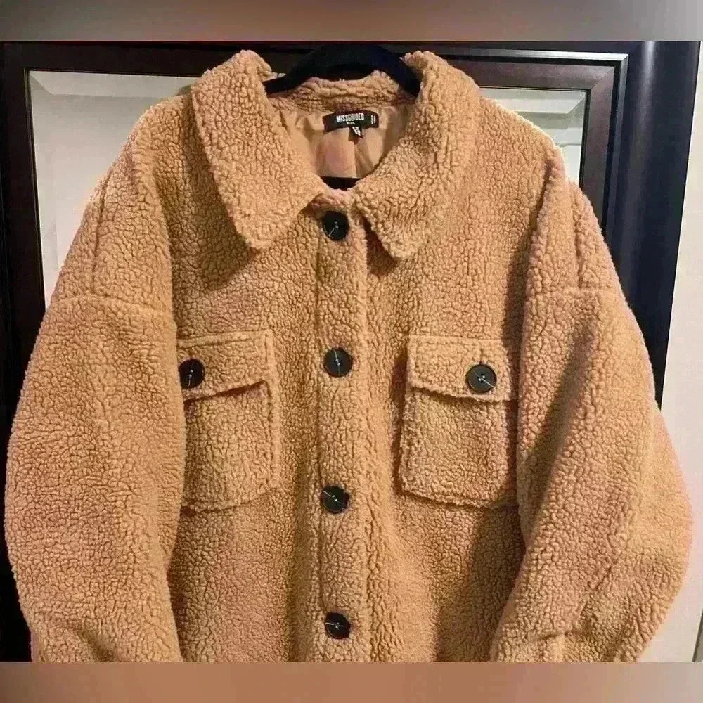 Long Teddy “Shacket” Coat - Picture 3 of 5